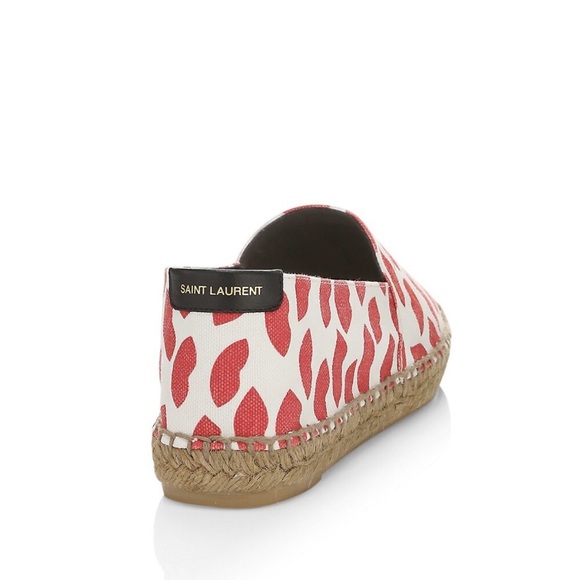 Saint Laurent Lip-Print Canvas Espadrilles - Picture 5 of 14